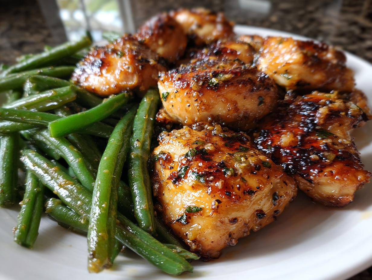 Sheet Pan Honey Mustard Chicken with Green Beans