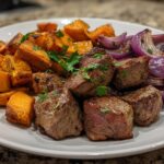 Sheet Pan Lamb Dinner with Sweet Potatoes