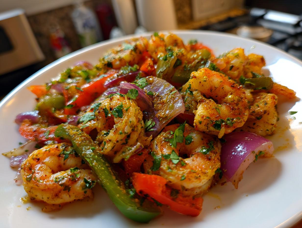 Sheet Pan Shrimp Fajitas