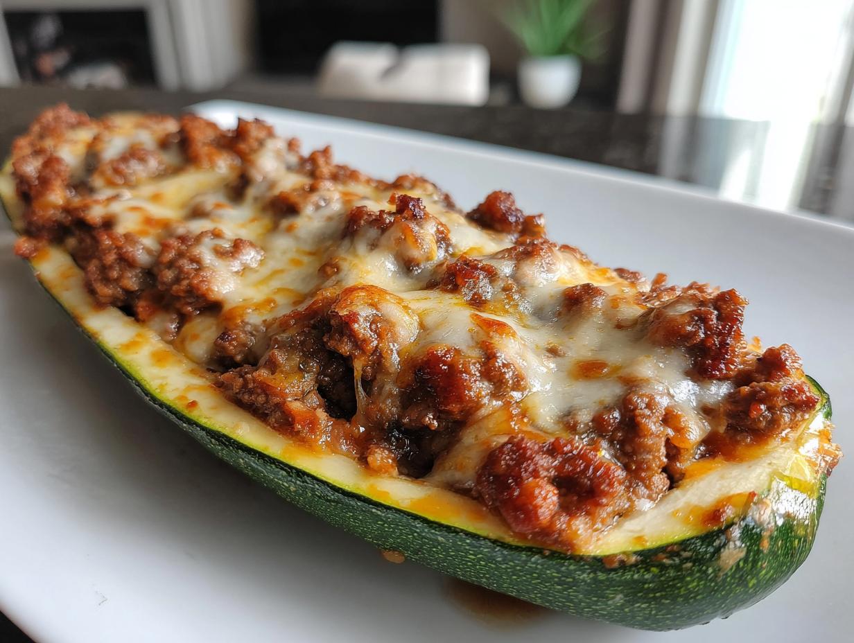 Simple Stuffed Zucchini Boats