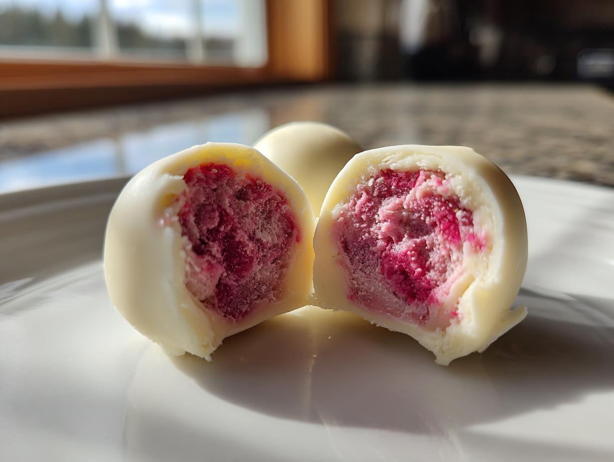 White Chocolate Raspberry Balls