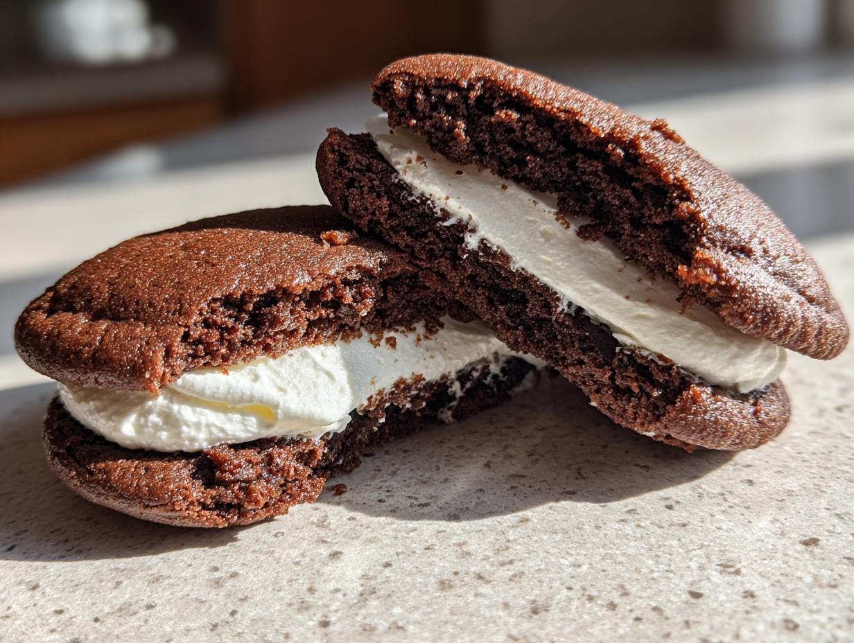 Classic Whoopie Pies with Marshmallow Filling