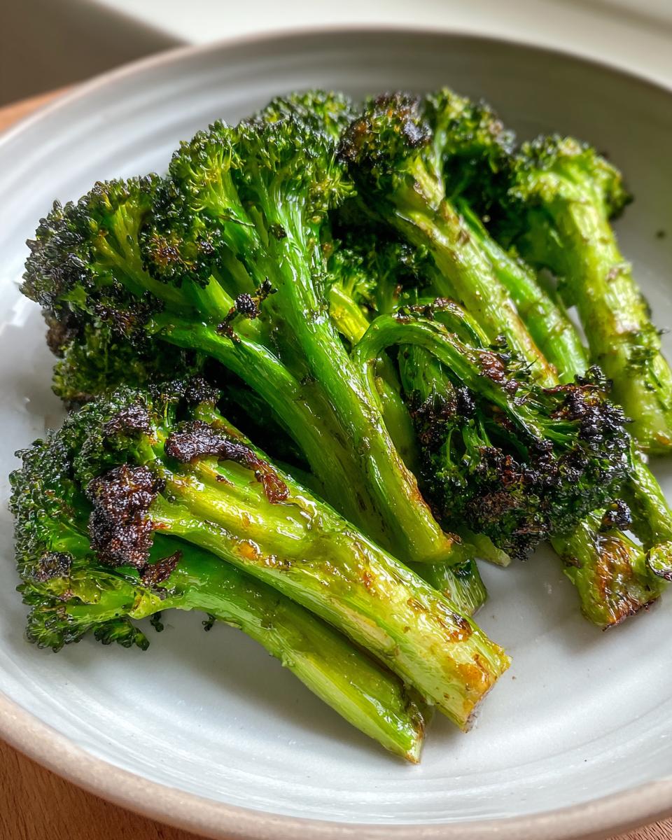 10 Minute Crispy Air Fryer Broccoli - detail 2