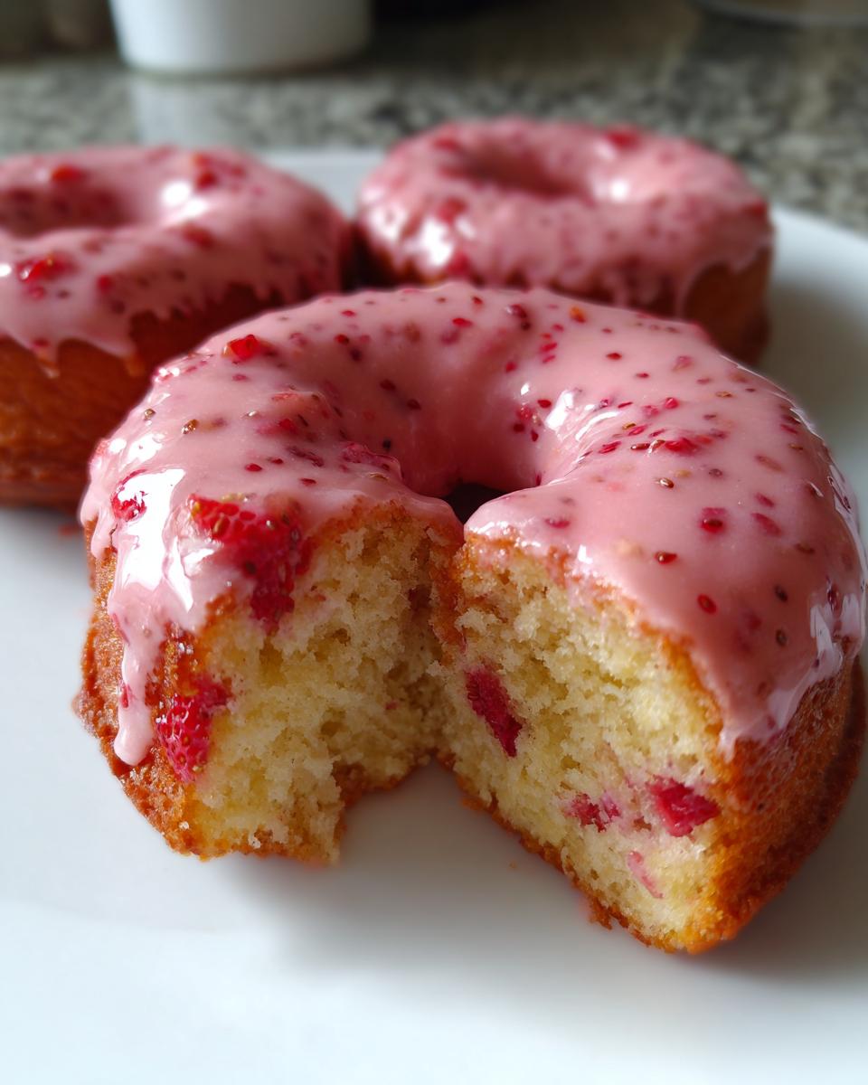 Baked Strawberry Donuts - detail 2
