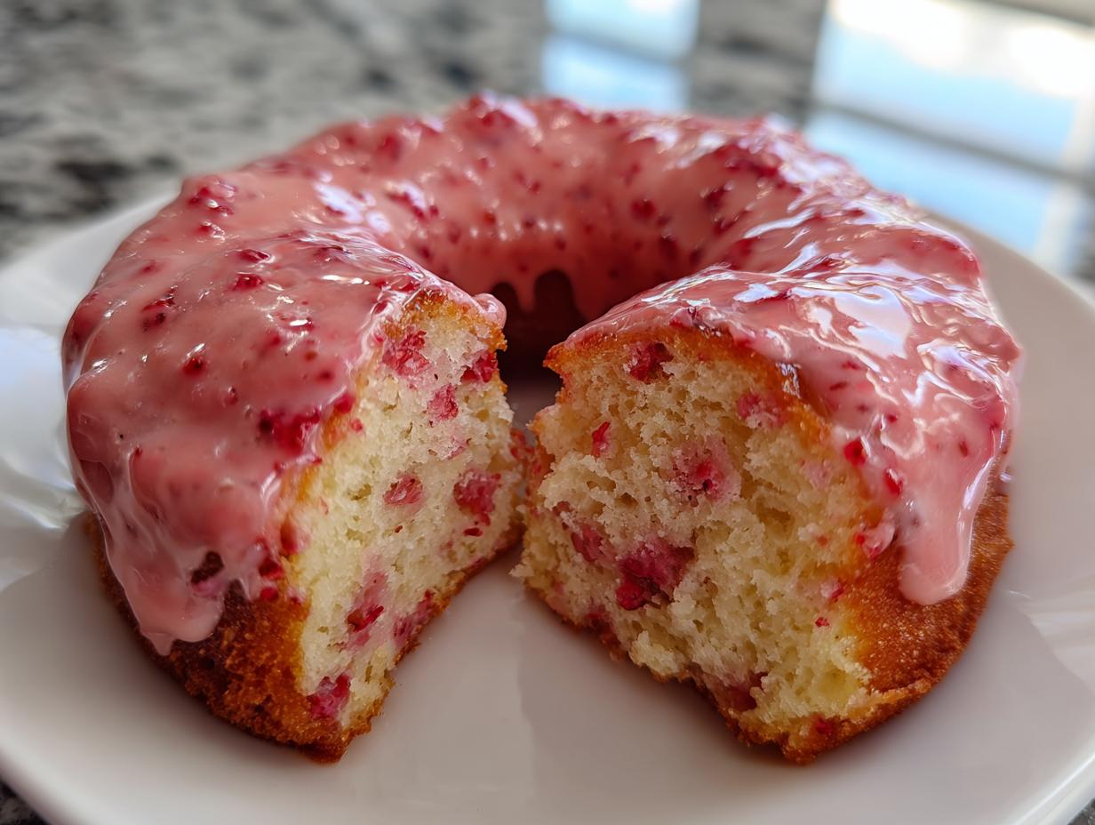 Baked Strawberry Donuts