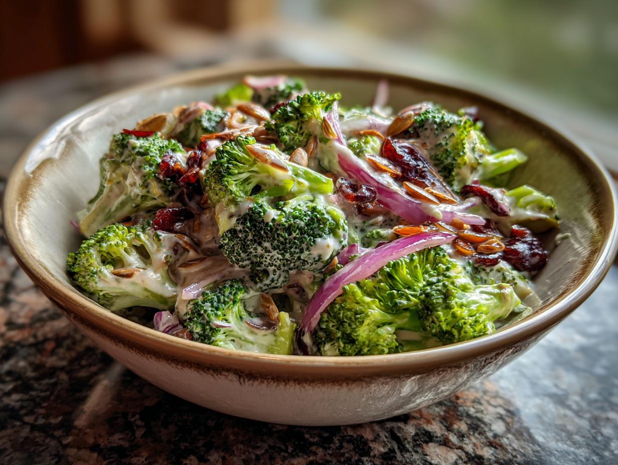 Creamy Broccoli Salad with Cranberries