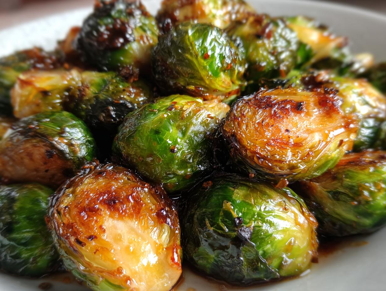 Black Pepper Honey Brussels Sprouts