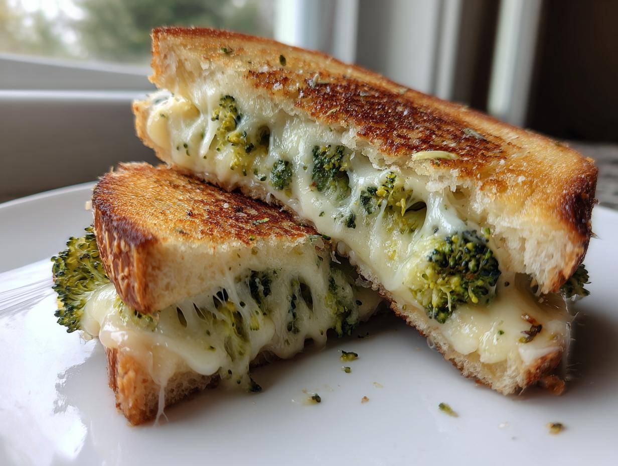 Broccoli Havarti Grilled Cheese Sandwiches