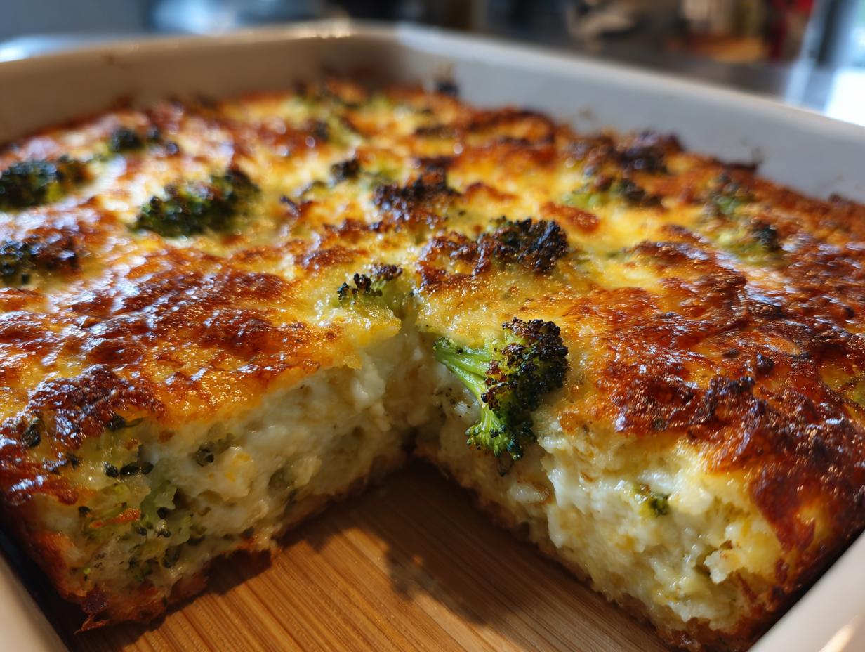 Cheesy Vegan Broccoli Hash Brown Bake