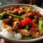 Chicken and Veggie Stir-Fry with Peanut Sauce