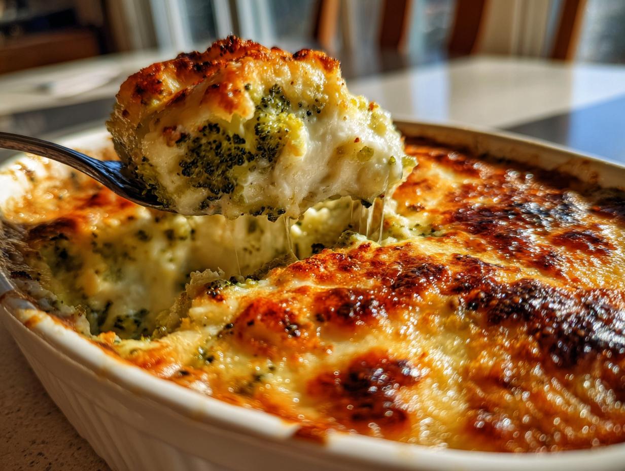 Creamy Broccoli Stem Gratin