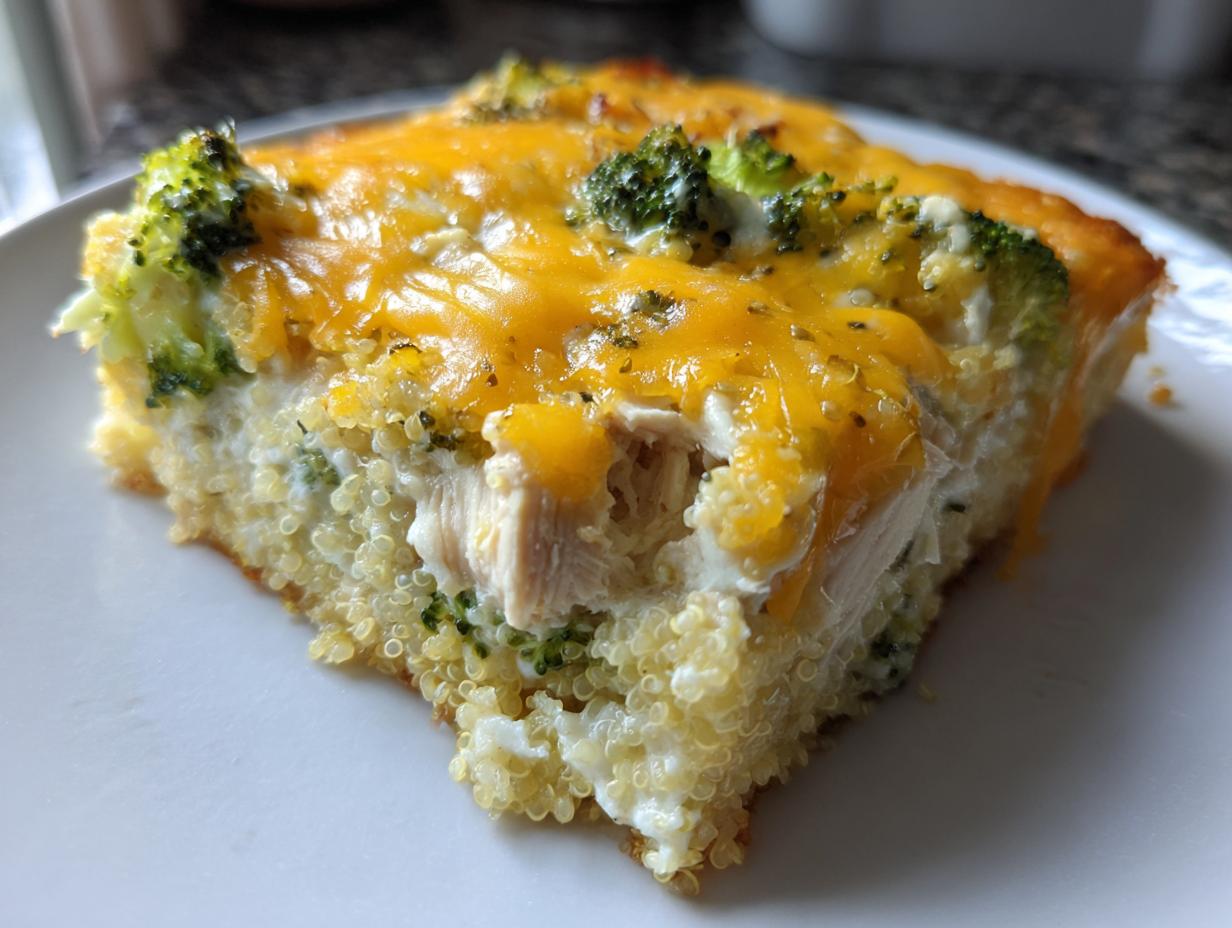 Creamy Chicken Quinoa and Broccoli Casserole