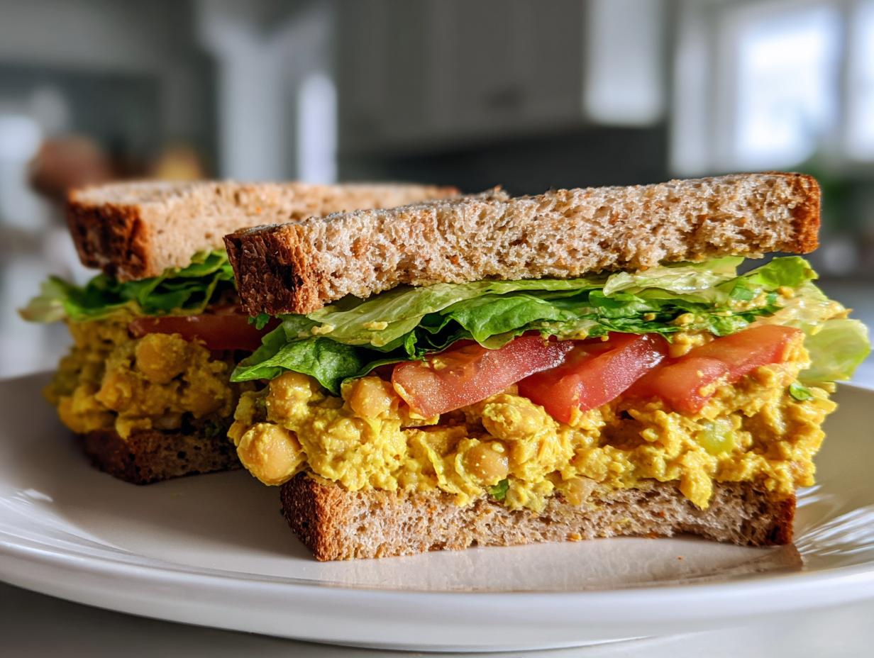 Curried Chickpea Salad Sandwiches
