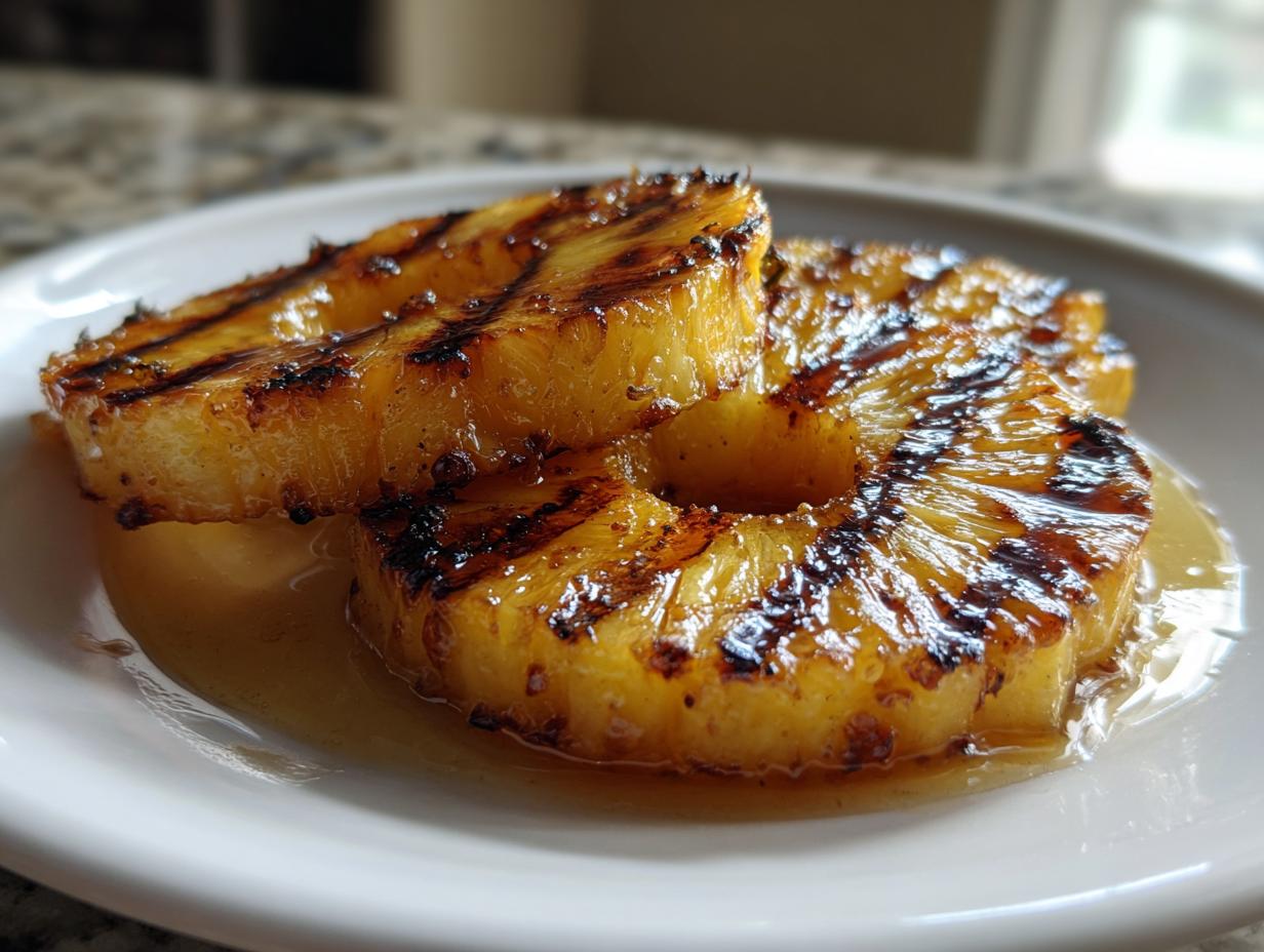 Griddled Pineapple with Honey