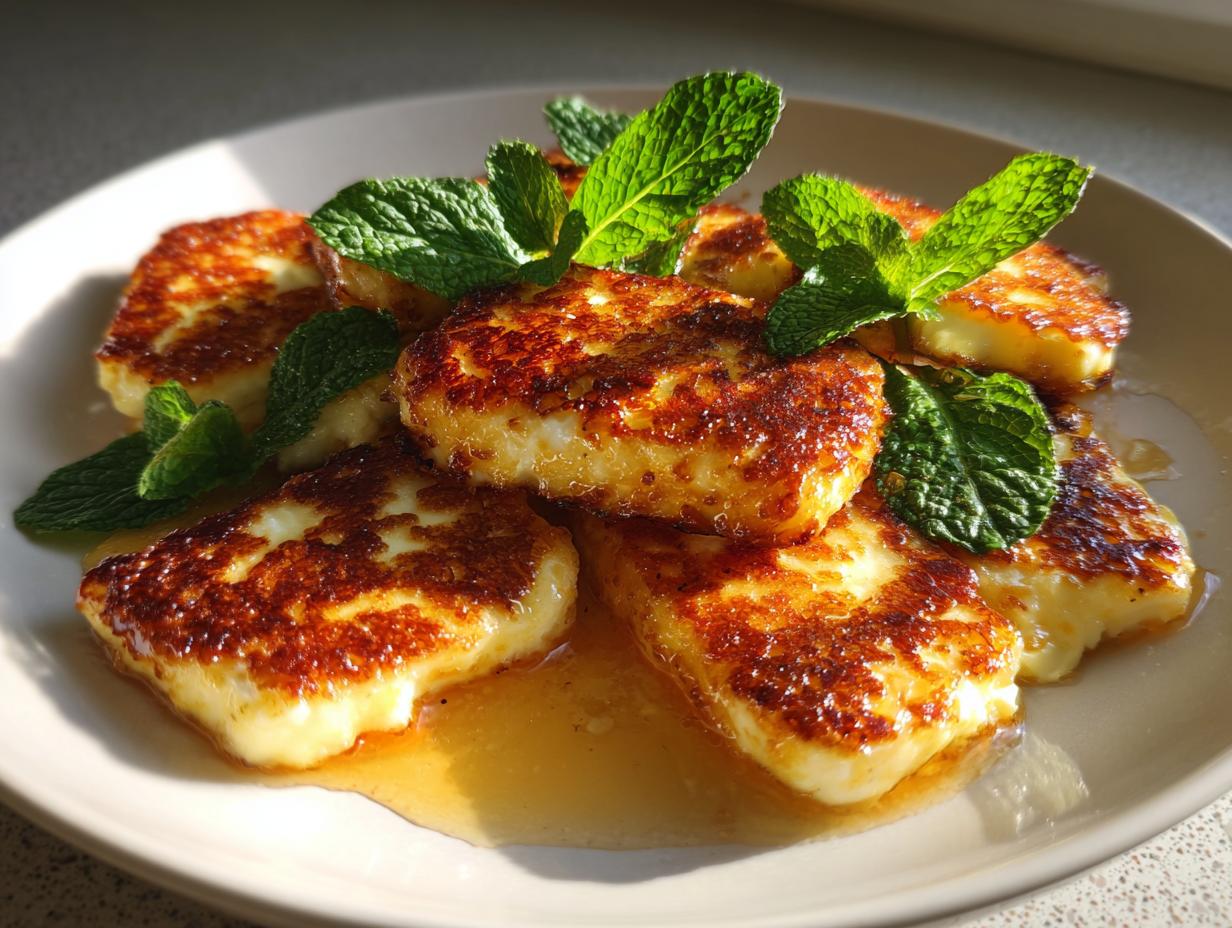 Pan-Fried Halloumi with Honey