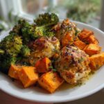 Sheet Pan Roasted Chicken, Sweet Potatoes & Broccoli