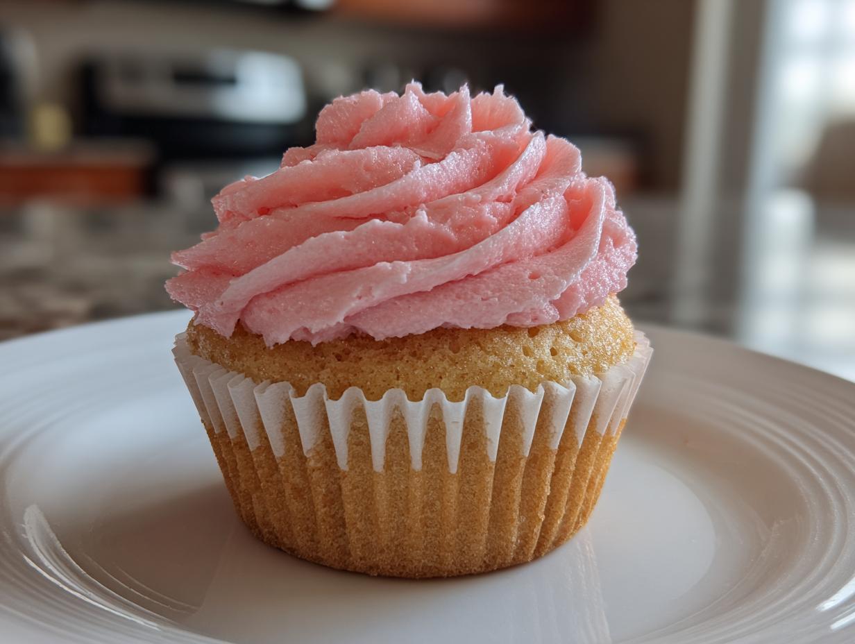 Strawberry Cupcakes with Strawberry Buttercream