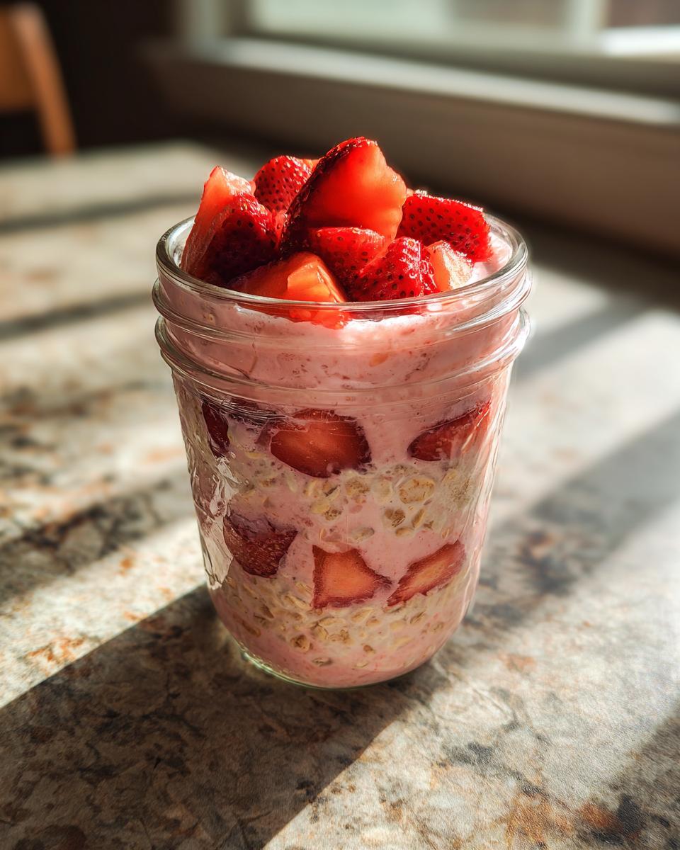 Strawberry Overnight Oats - detail 2