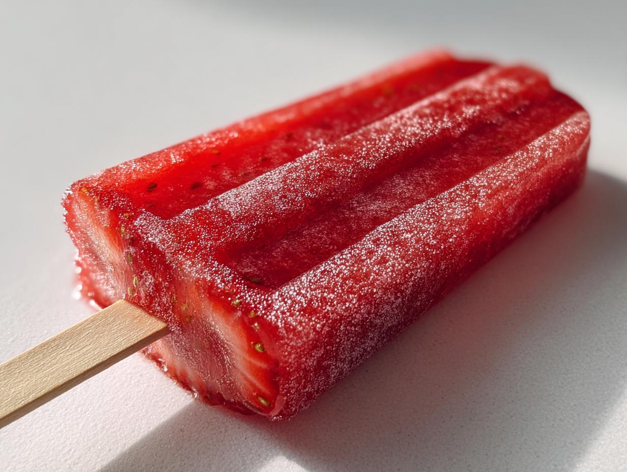 Strawberry Popsicles