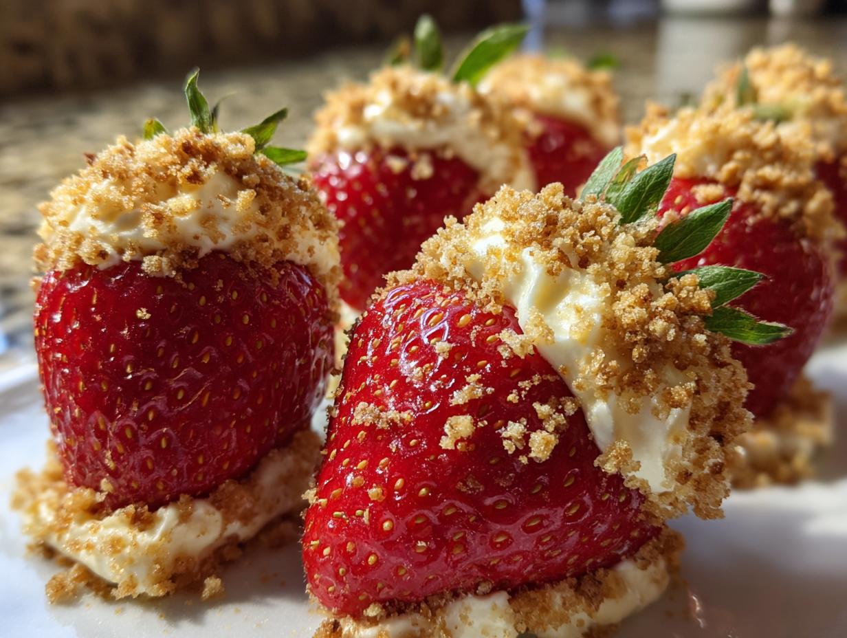 Stuffed Strawberries with Cream Cheese Filling