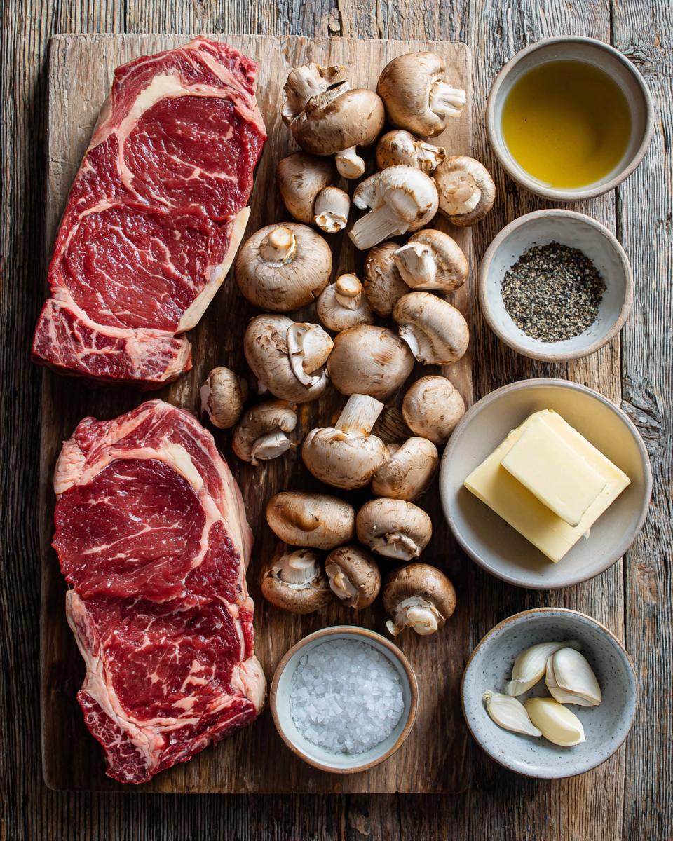 Ribeye Steak with Mushrooms - detail 1