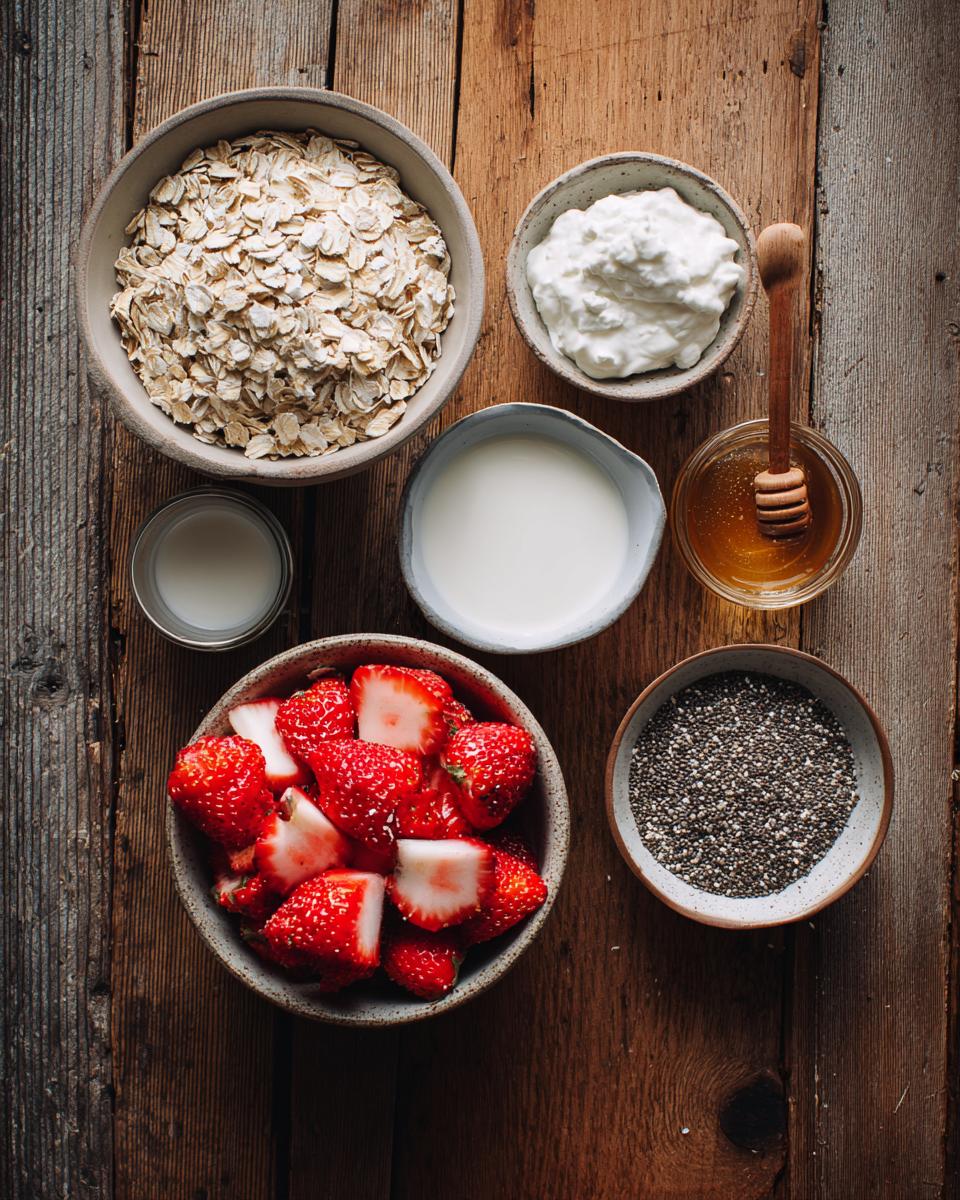 Strawberry Overnight Oats - detail 1