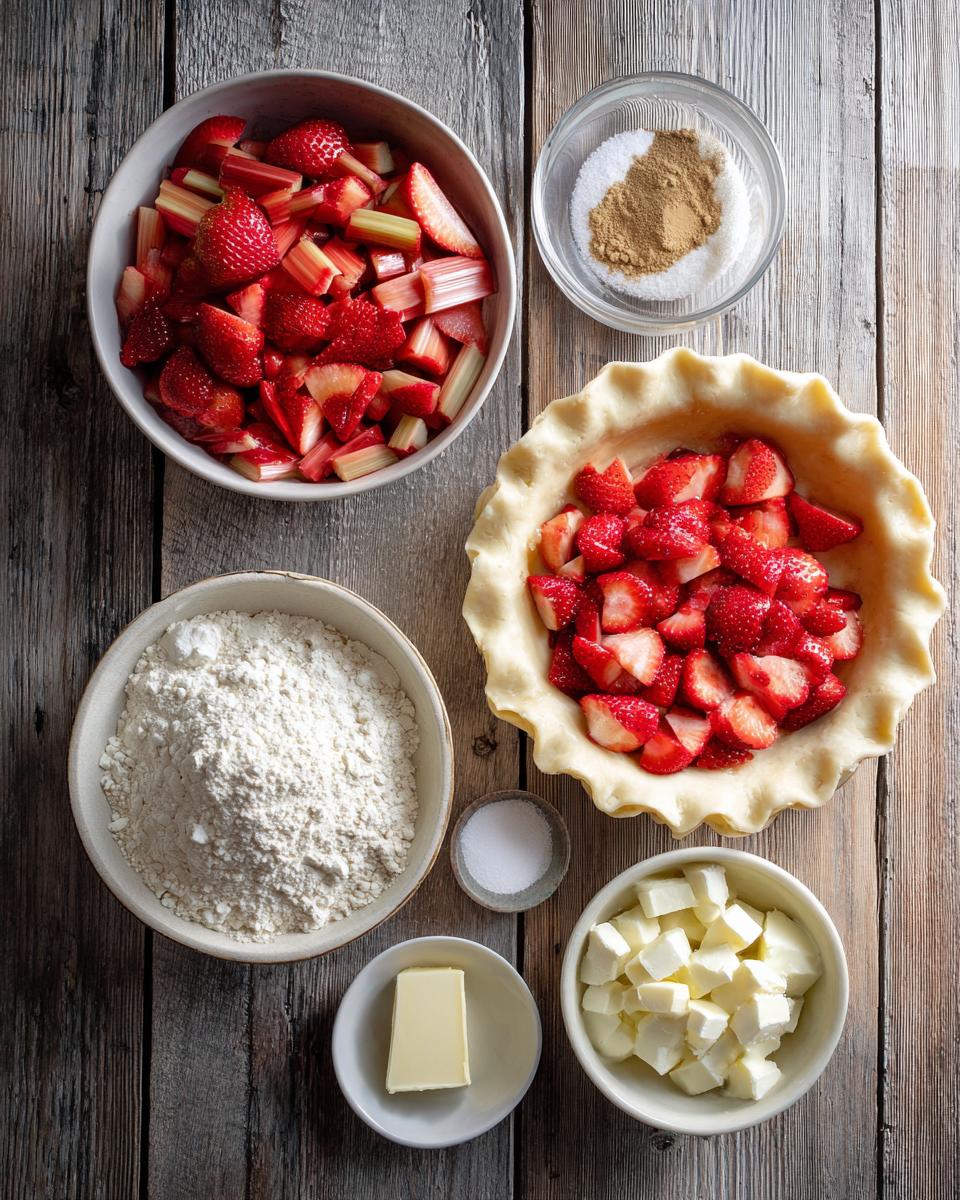 Strawberry Rhubarb Pie - detail 1