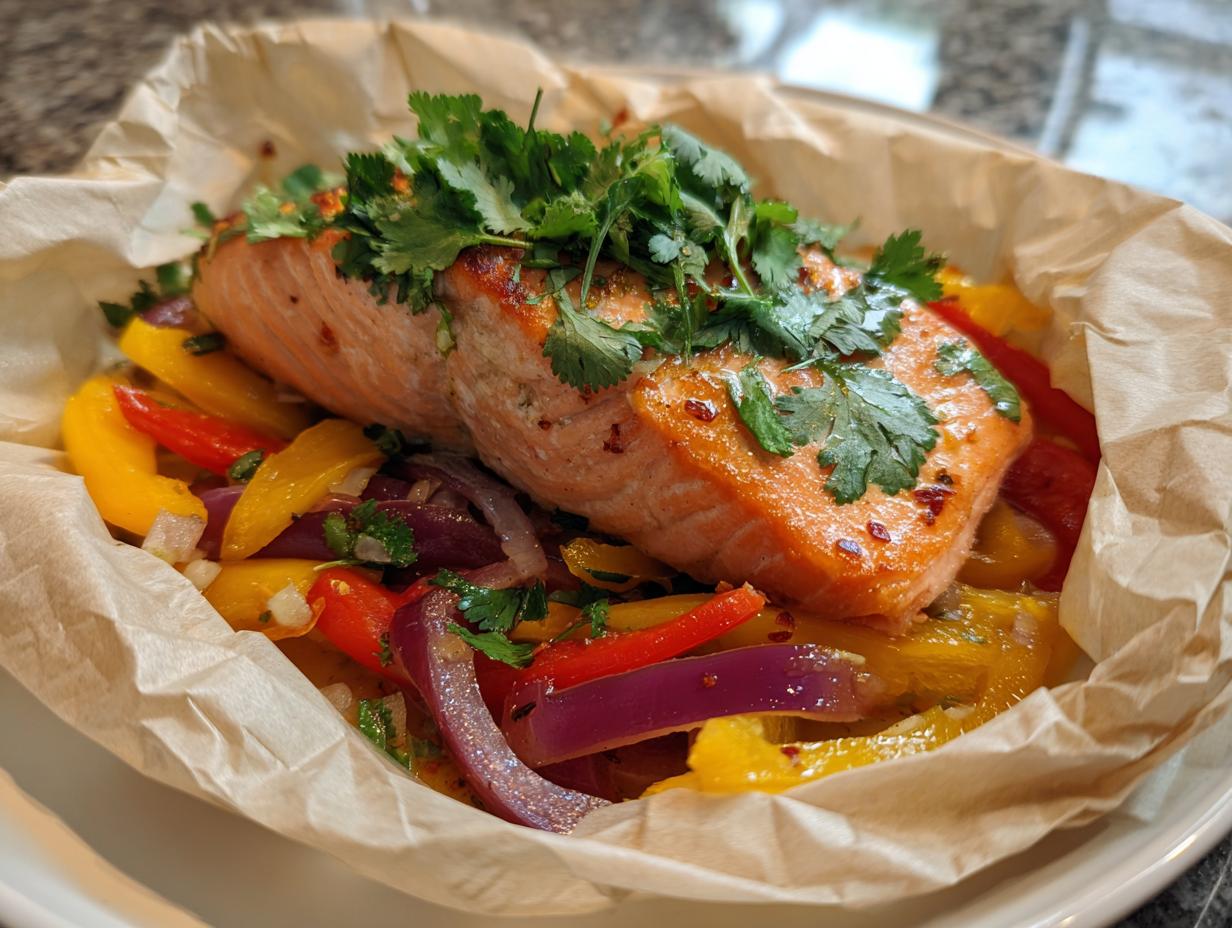 Garlic-Ginger Salmon en Papillote