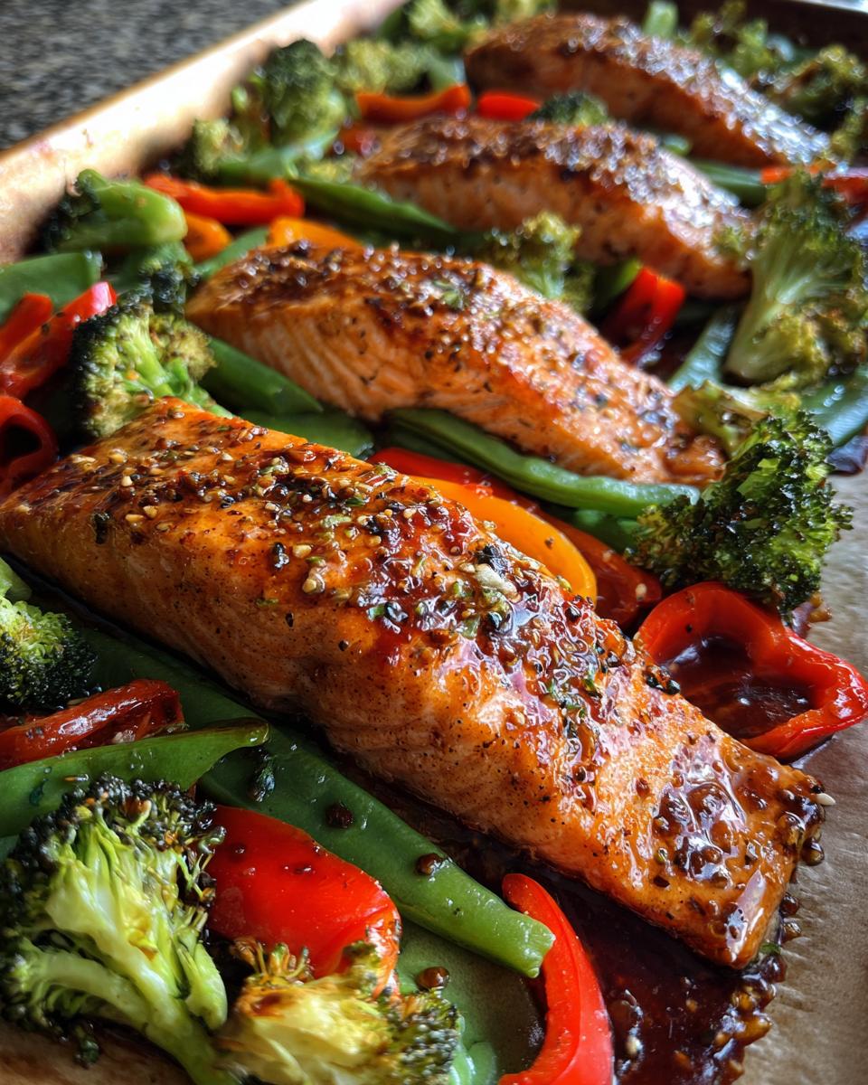 Asian Salmon Sheet Pan Dinner - detail 2