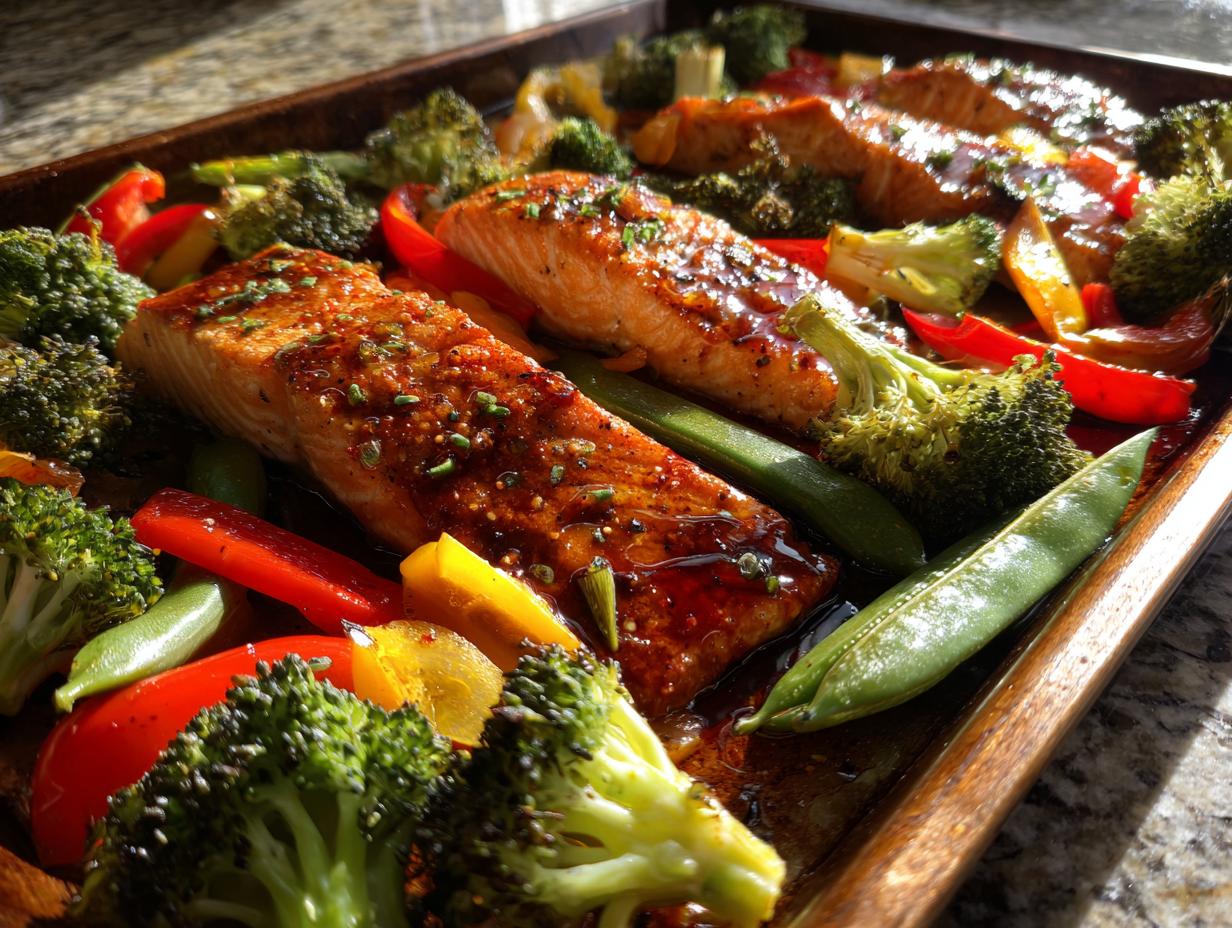 Asian Salmon Sheet Pan Dinner