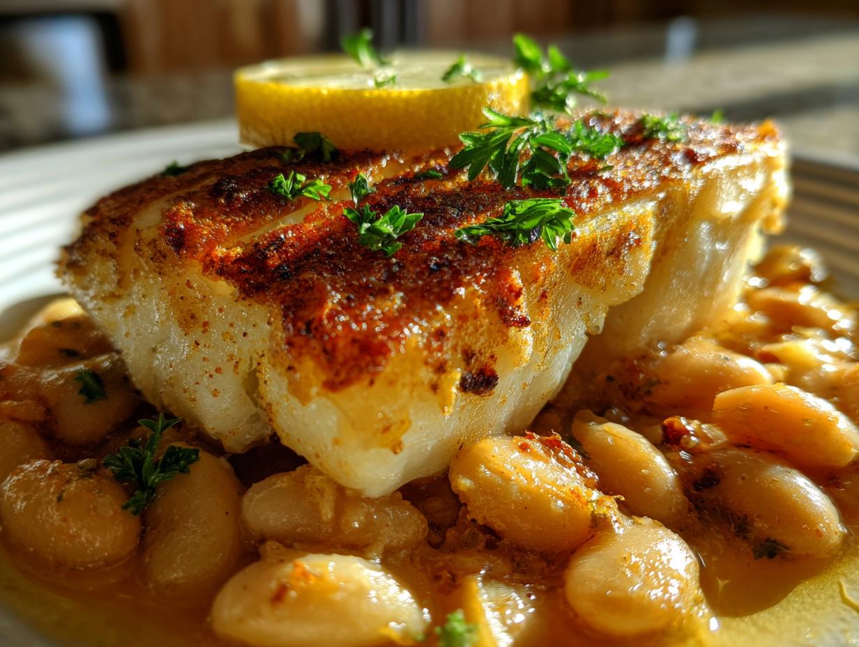 Baked Cod and Butter Beans