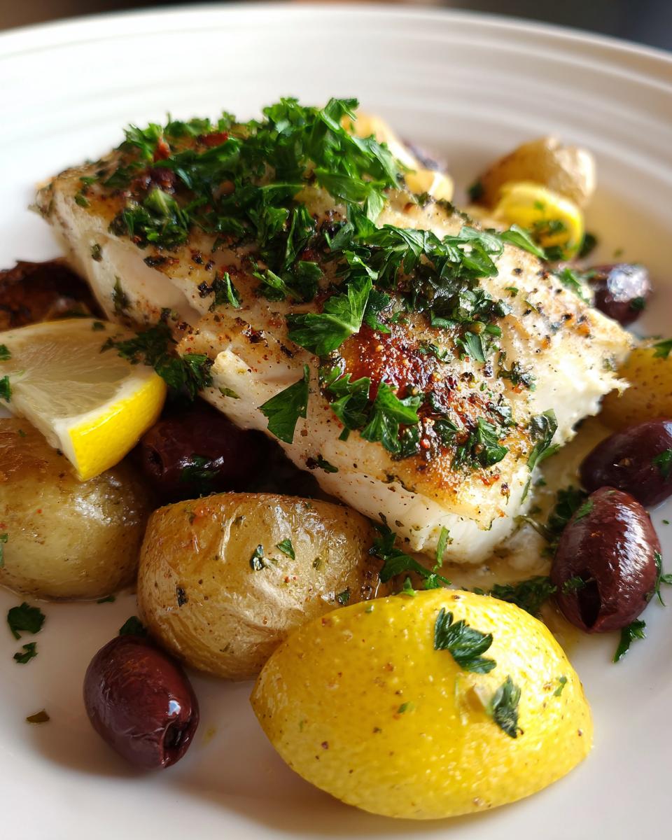 Baked Fish with Potatoes & Olives - detail 2