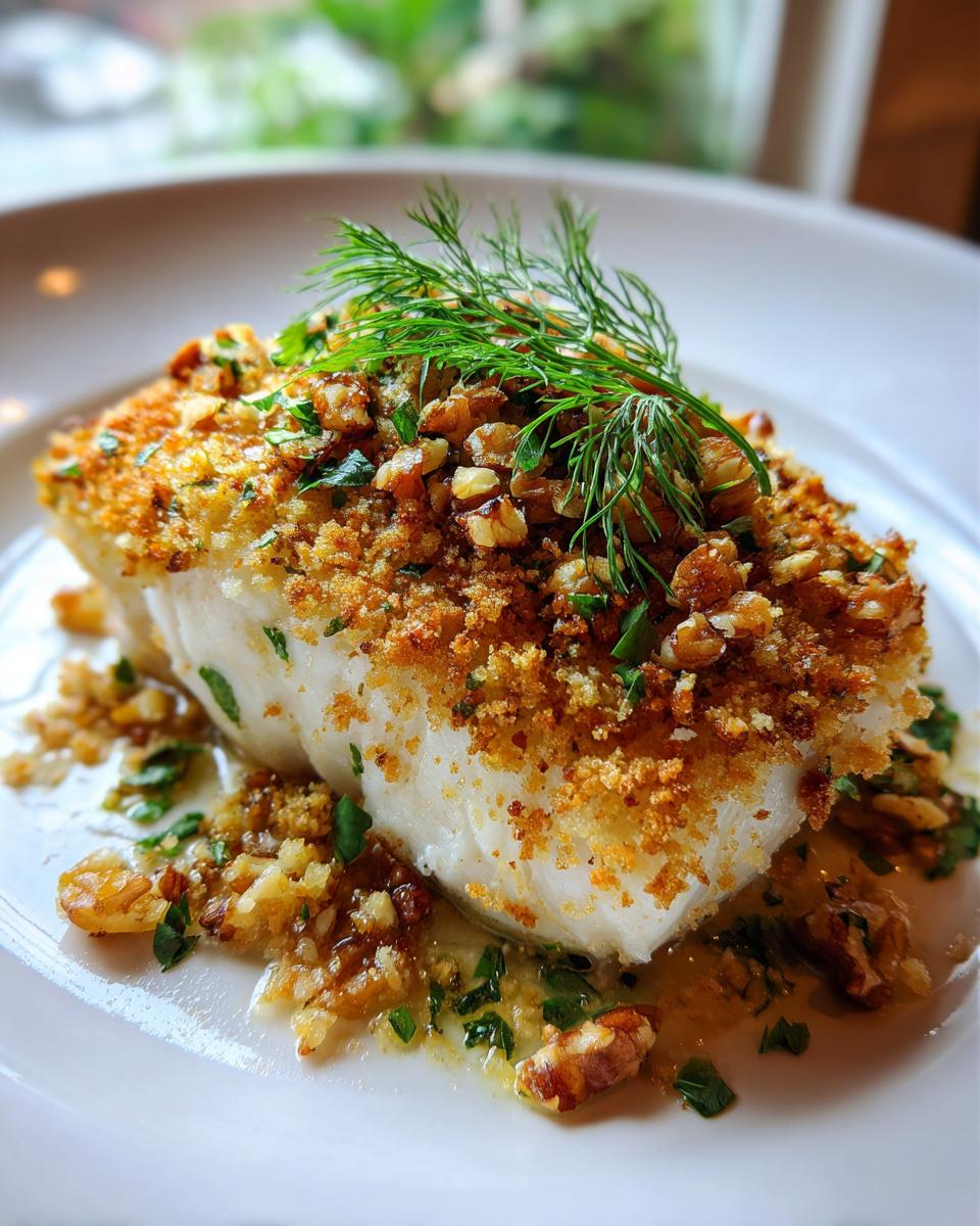 Baked Halibut with Fennel and Walnut Pangrattato - detail 2