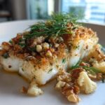 Baked Halibut with Fennel and Walnut Pangrattato