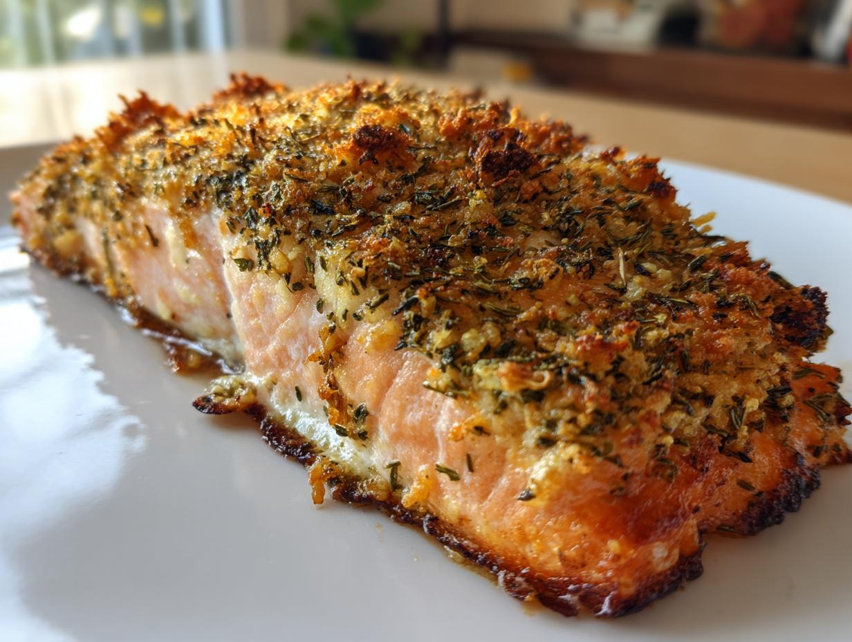 Baked Salmon with Lemon-Herb Crust