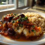 Cod & Olive Tagine with Brown Rice
