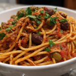 Fresh Tuna Puttanesca Pasta