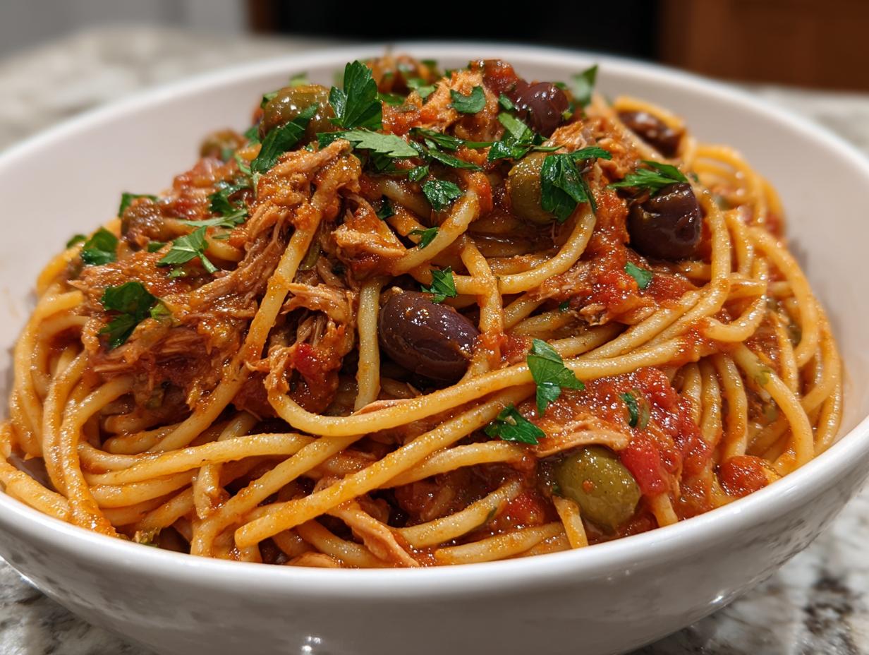 Fresh Tuna Puttanesca Pasta Recipe