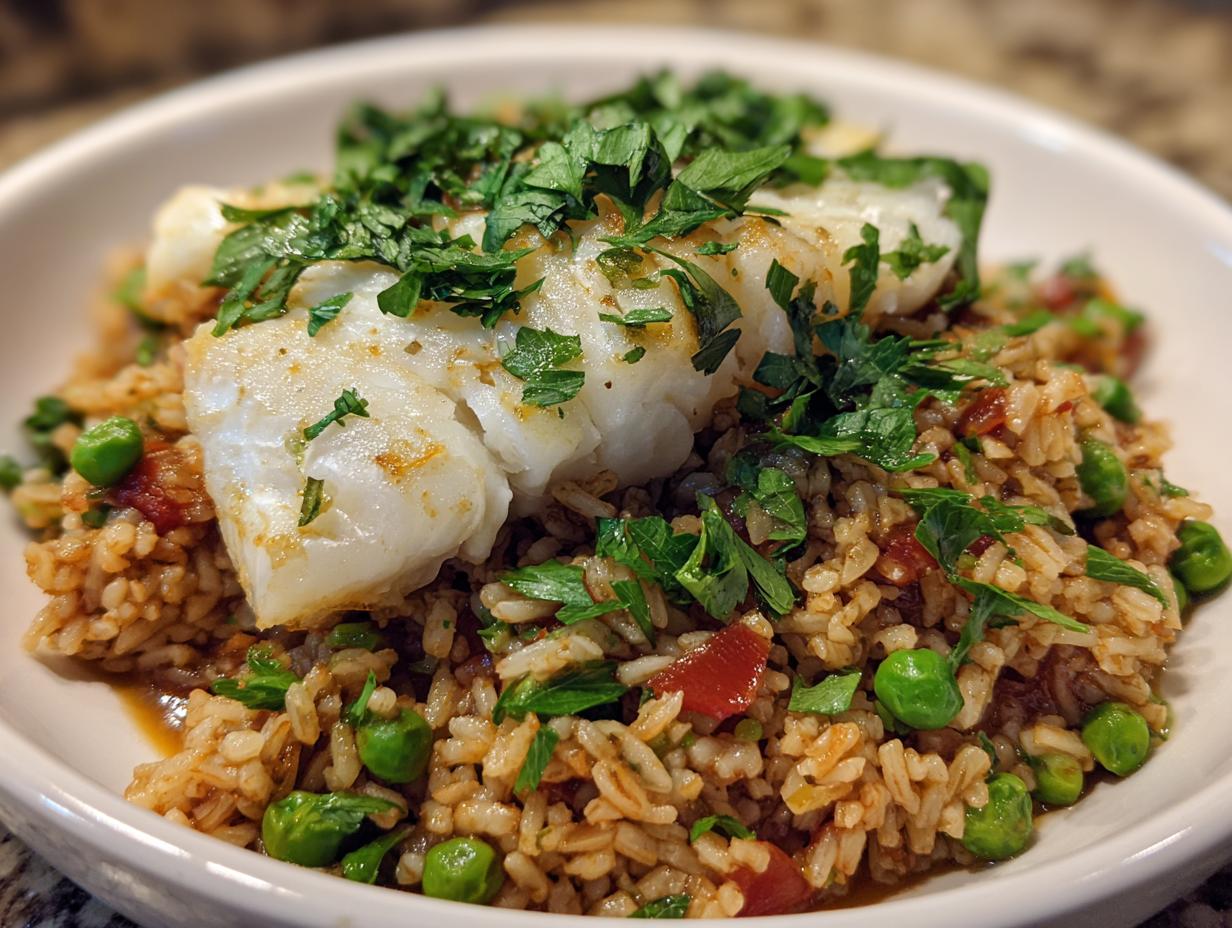 One-Pot Healthy Cod and Rice