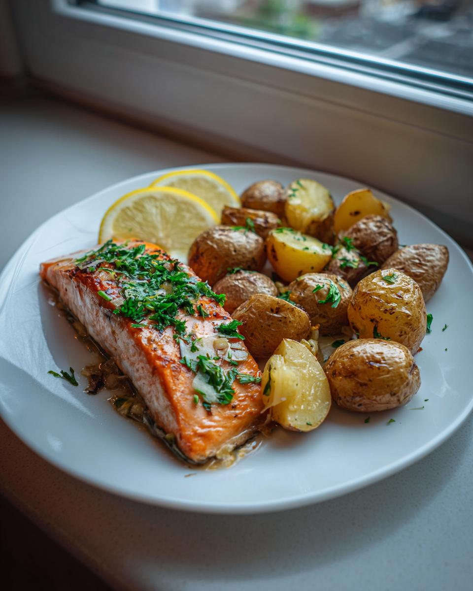 Instant Pot Salmon with Garlic Potatoes - detail 2