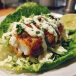 Lettuce Fish Tacos with Lime Crema