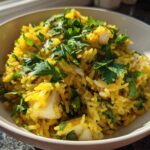 One Pot Leek, Turmeric & Smoked Haddock Rice