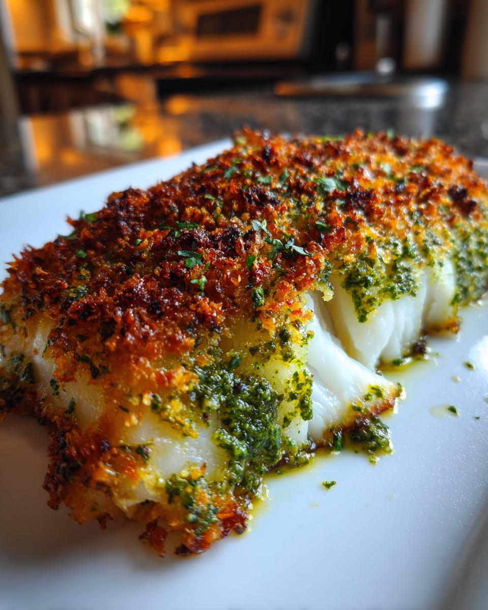 Panko Pesto Fish - detail 2