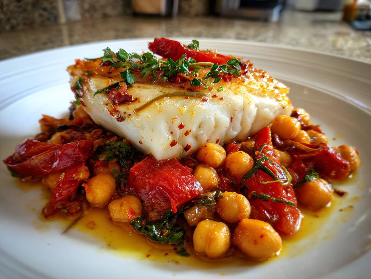 Paprika Cod and Chickpea Traybake