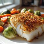 Roasted Cod with Carrots and Brussels Sprouts
