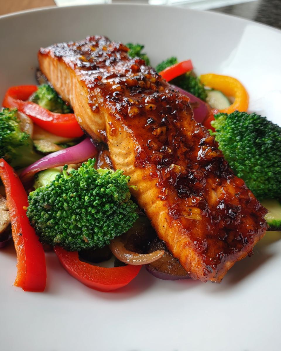 Sheet Pan Teriyaki Salmon with Vegetables - detail 2