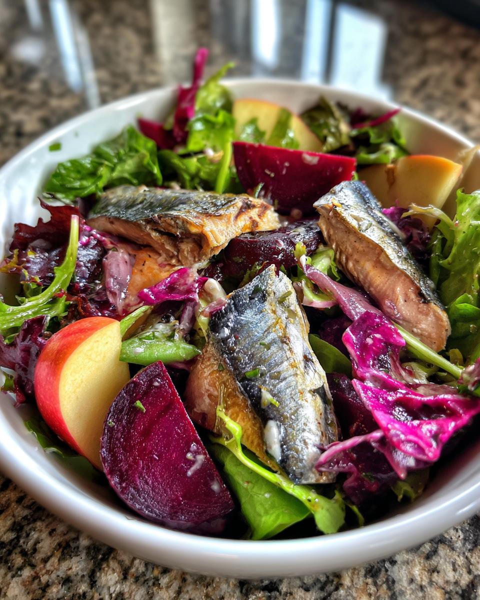 Smoked Mackerel, Beet, and Apple Salad - detail 2