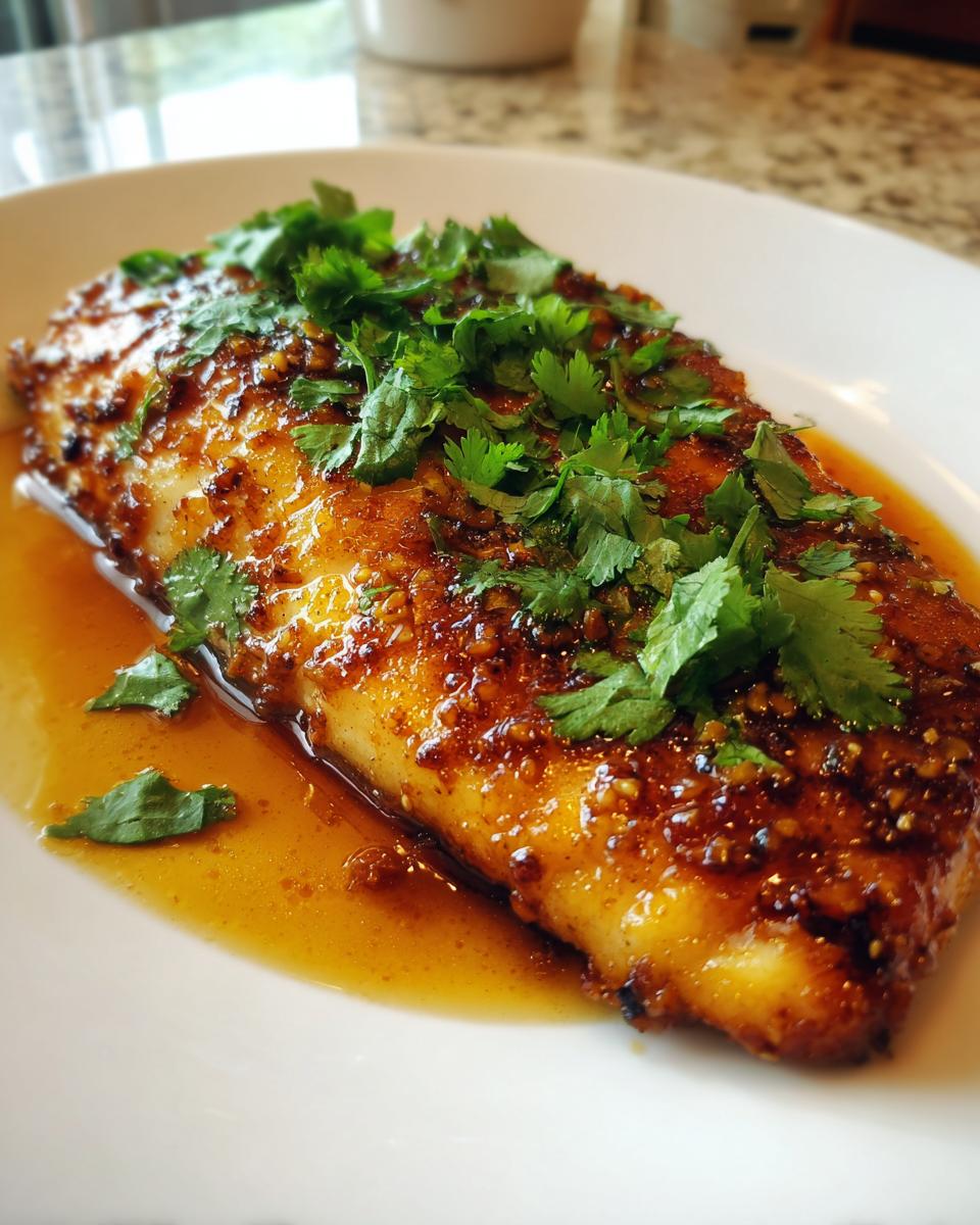 Soy & Garlic Glazed Sea Bass - detail 2