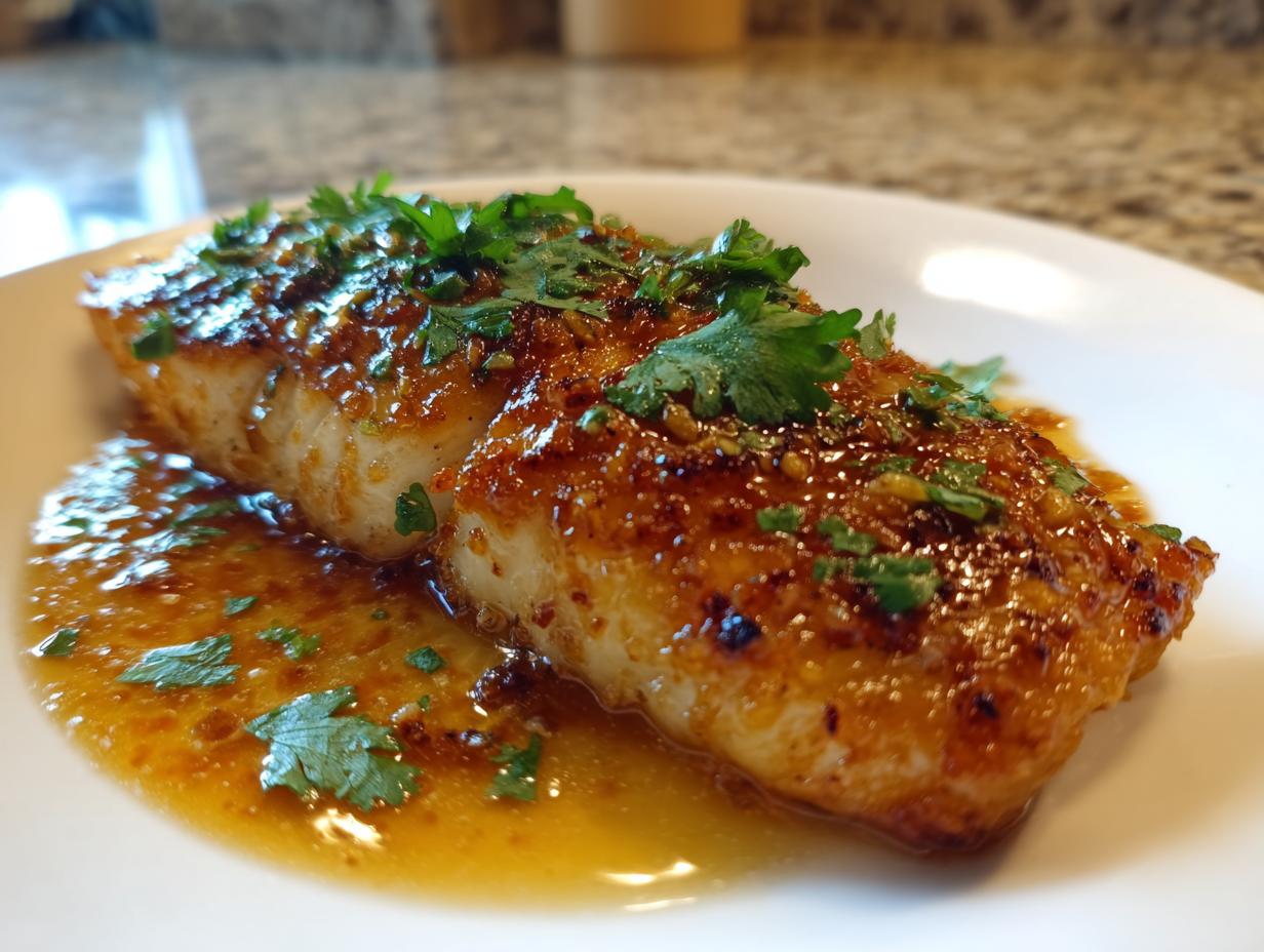 Soy &amp; Garlic Glazed Sea Bass