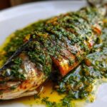 Steamed Trout with Mint & Dill Dressing